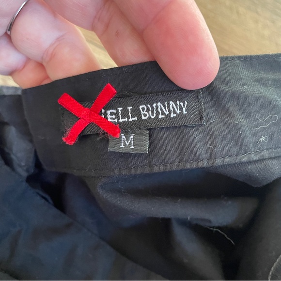 Hell Bunny full moon goth black bat witchy embroidered skirt M - Picture 9 of 10